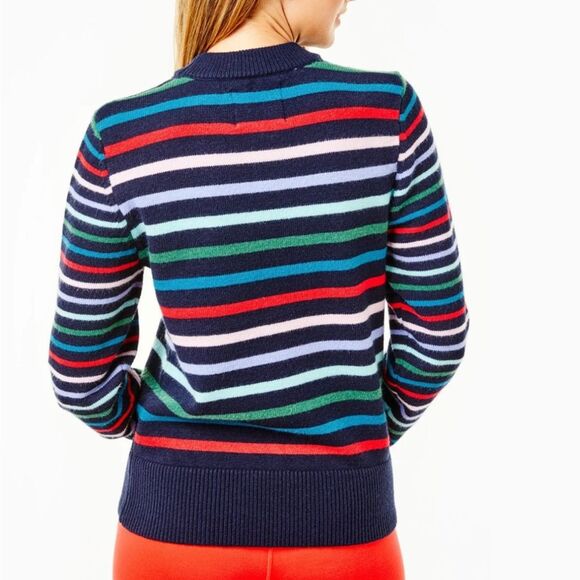 Addison Bay Knit Cypress Active Sweater Navy Stripe Size Large - Picture 2 of 11